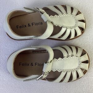 Felix & flora Elegant White Princess Sandals Sz 7 / 15.2cm